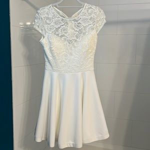 Cream Tie Back Dress - Size 7